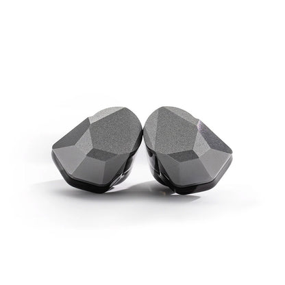 Moondrop Harmon 3 IEM with faceted metallic shell design, offering premium in-ear monitors with dynamic drivers for balanced sound.