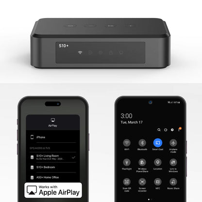 ARYLIC S10+ Wireless Music Streamer with AirPlay, Multiroom Stereo