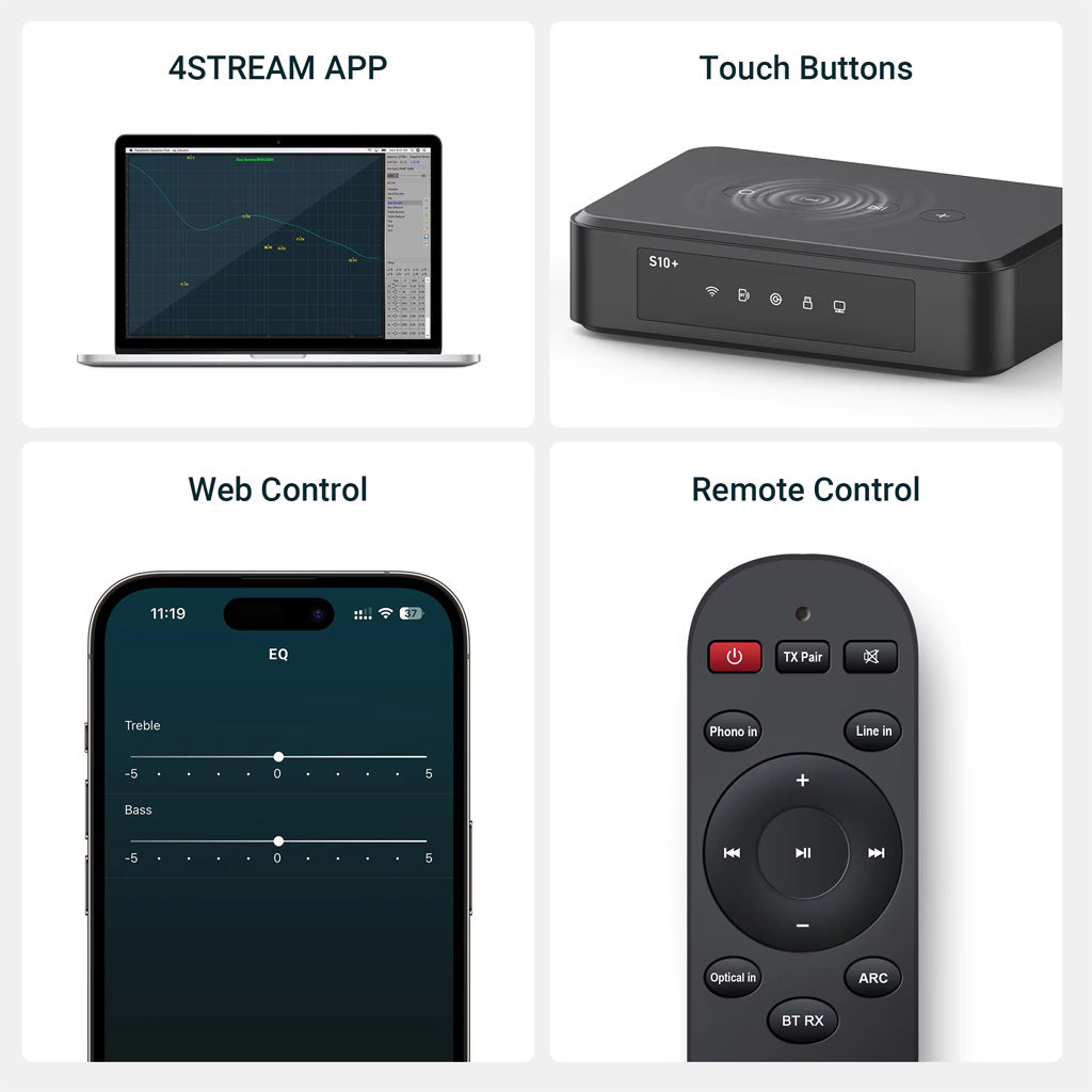 ARYLIC S10+ Wireless Music Streamer with AirPlay, Multiroom Stereo