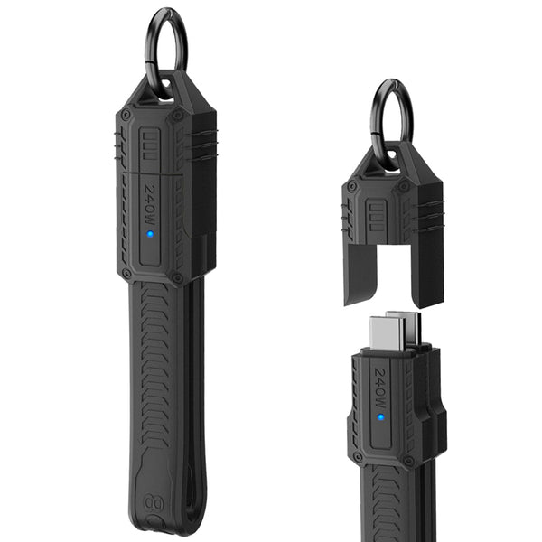 TECPHILE - PD240W 80Gbps Type C Male to Type C Male FPC Cable (13CM) - 1