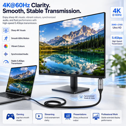 TECPHILE USB Type C to Mini Display Port/ Display Port Cable