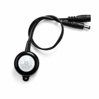 Black PIR motion sensor switch with 7-meter detection range