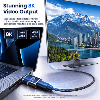 TECPHILE – 240W USB4 Magnetic Type C to Type C Connector Adapter