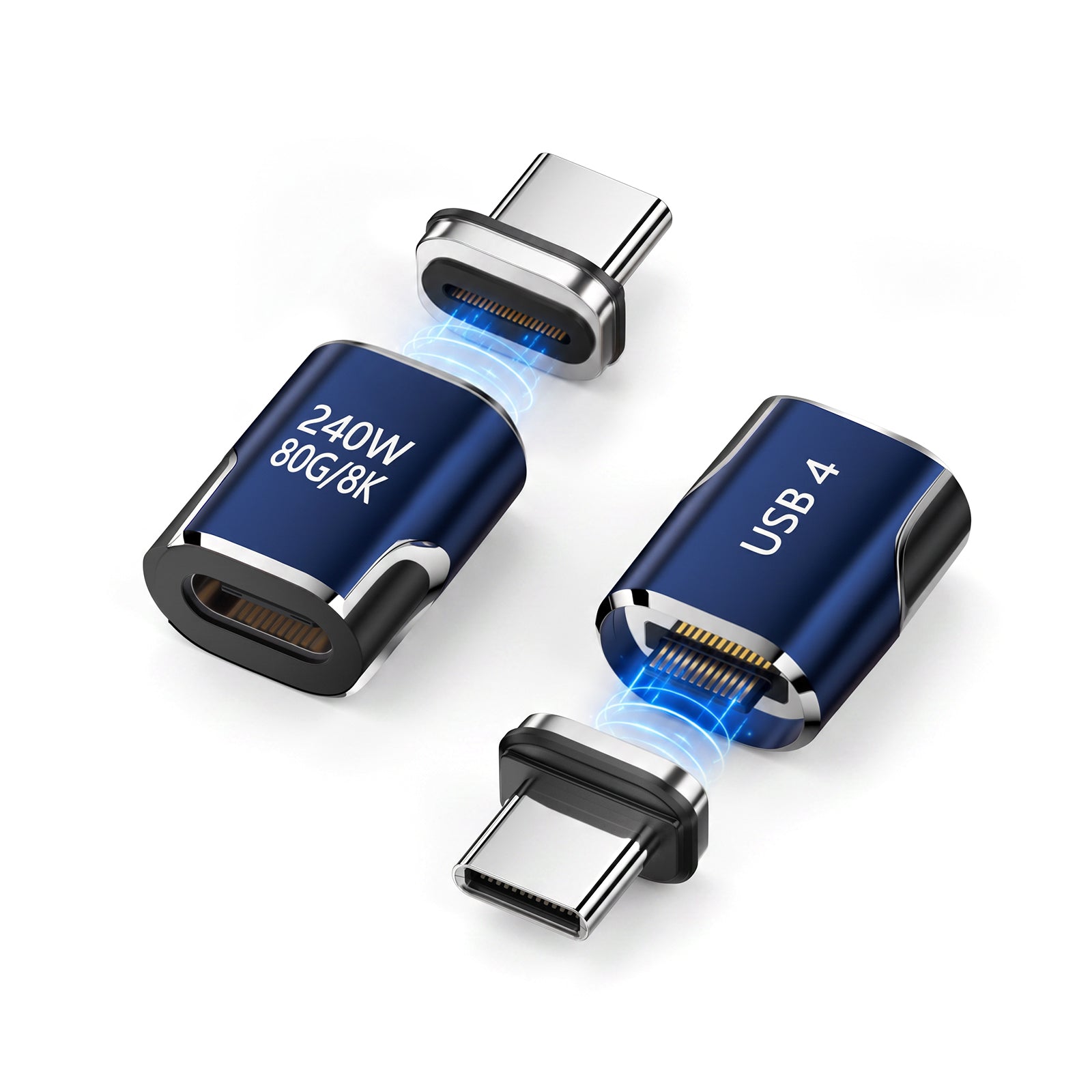 TECPHILE – 240W USB4 Magnetic Type C to Type C Connector Adapter