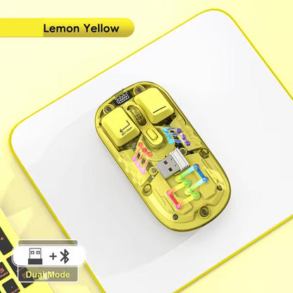 wireless Bluetooth mouse yellow transparent