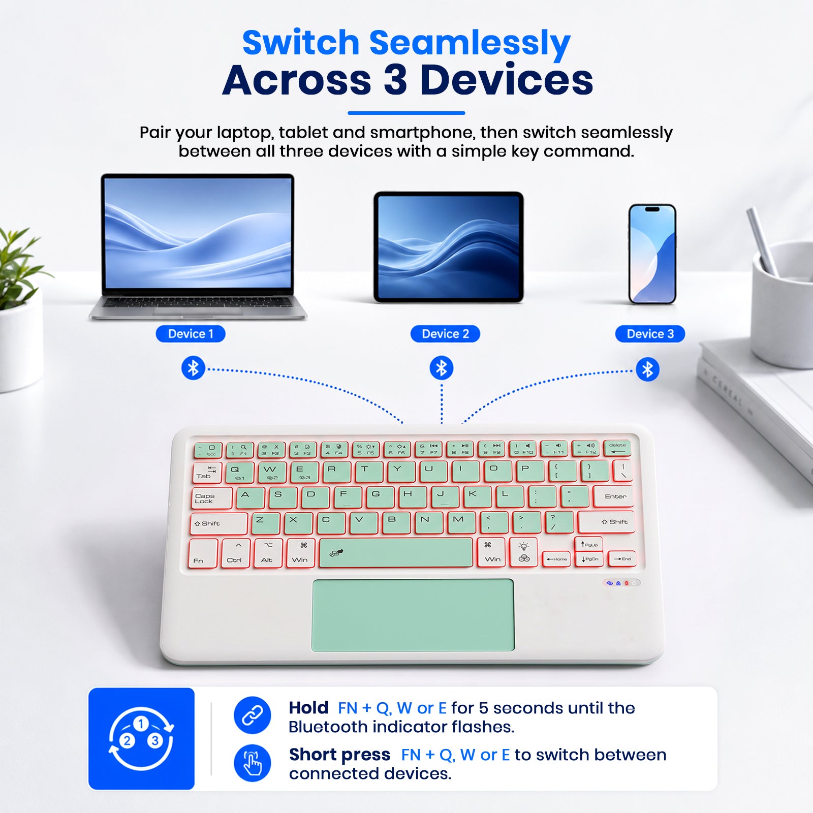 B102D Wireless Bluetooth Keyboard for iPad