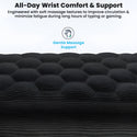 TECPHILE – Set of 2 Memory Foam Keyboard and Mouse Wrist Rest - 5