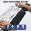 TECPHILE – Set of 2 Memory Foam Keyboard and Mouse Wrist Rest - 7