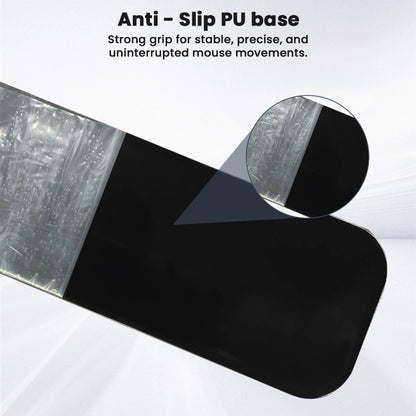 Anti-slip PU base on TECPHILE wrist rest ensures stable grip for precise mouse movements and uninterrupted workflow.