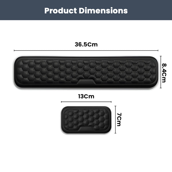 TECPHILE – Set of 2 Memory Foam Keyboard and Mouse Wrist Rest - 10