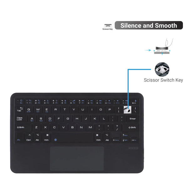 TECPHILE - B102 Wireless Keyboard with Touchpad - 8