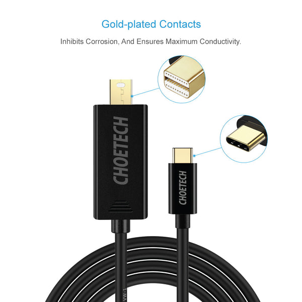 CHOETECH - XCM-1501 USB C to Mini DisplayPort Cable - 2