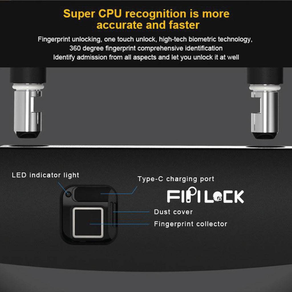 Concept-Kart-Fipilock-FL-U5-U-Shaped-Bluetooth-Fingerprint-Lock-Black-10