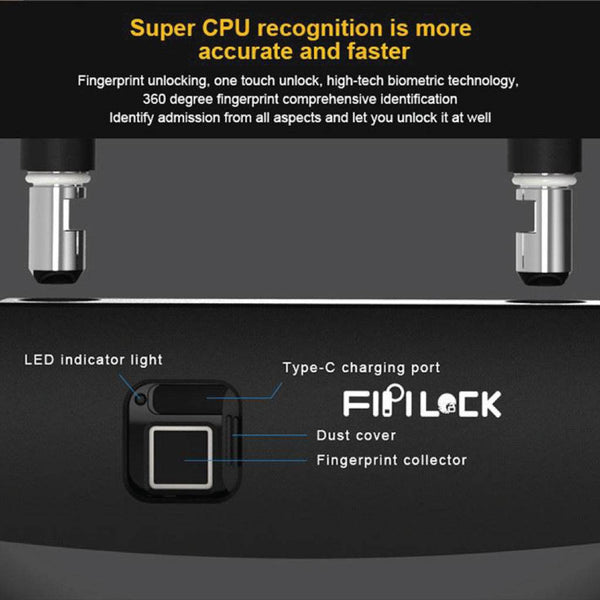 Fipilock - FL-U5 U Shaped Bluetooth Fingerprint Lock - 8