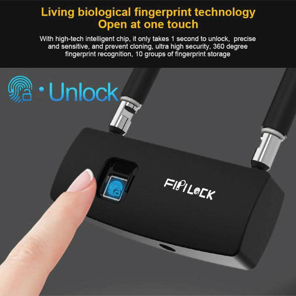 Fipilock - FL-U5 U Shaped Bluetooth Fingerprint Lock - 6