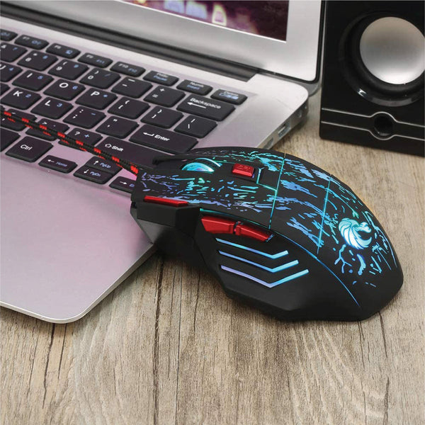 HXSJ - H300 Wired Optical 7D Gaming Mouse - 9