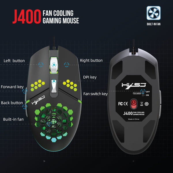 HXSJ - J400 Wired Gaming Mouse - 11