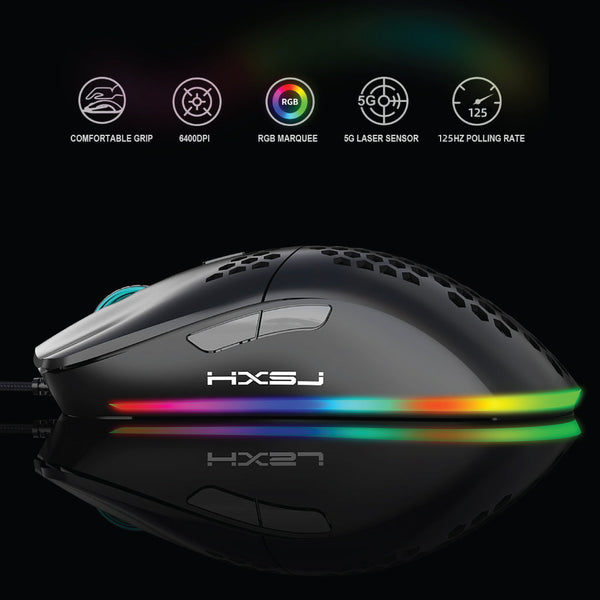 HXSJ - J900 RGB Wired Gaming Mouse - 8