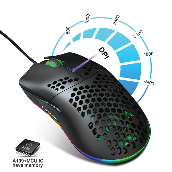 HXSJ - J900 RGB Wired Gaming Mouse - 11