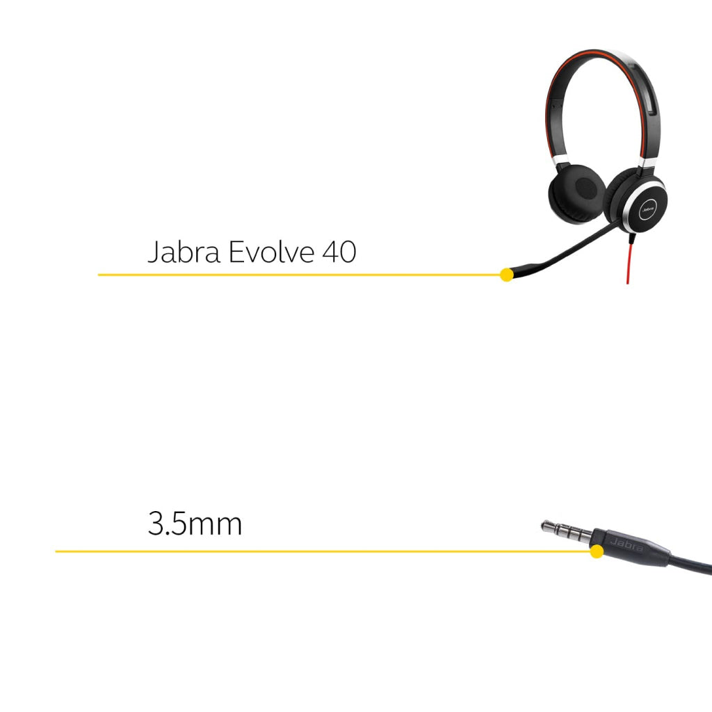 Jabra Evolve 40 MS Stereo USB Corded Headset Concept Kart