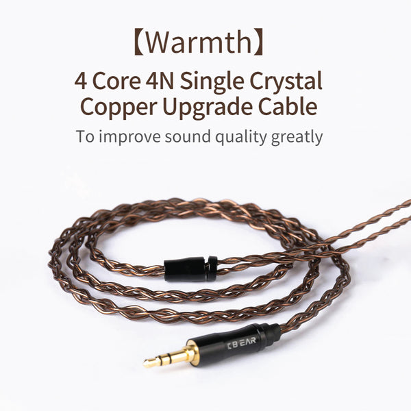KBEAR - 4 Core Warmth Upgrade Cable for IEM - 3