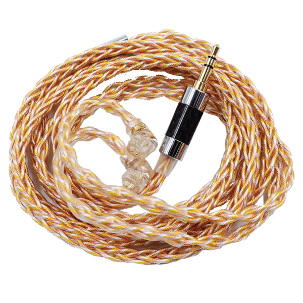KZ - 8 Core Gold Silver & Copper Mixed Upgrade Cable For IEM - 1
