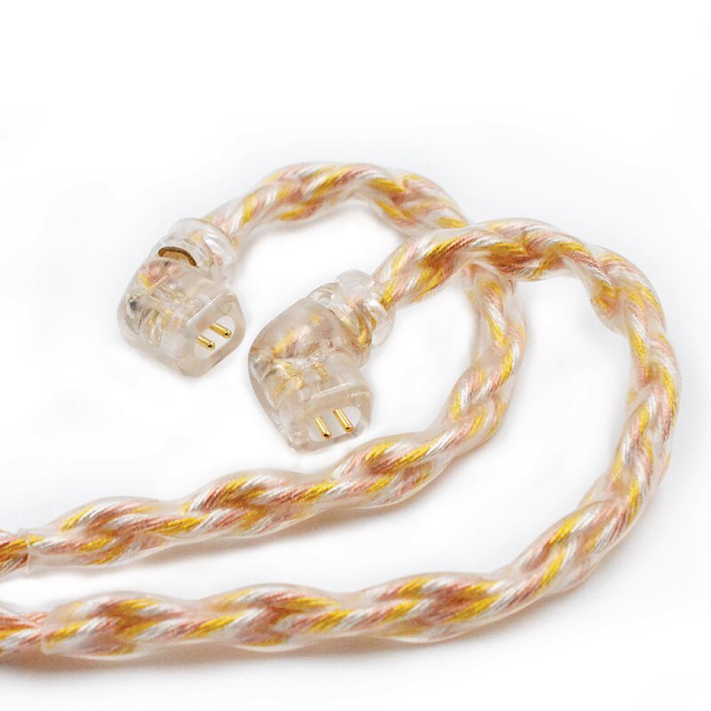 KZ 8 Core Gold Silver & Copper Mixed Upgrade Cable For IEM KZ 8 Core Gold Silver & Copper Mixed Upgrade Cable For IEM