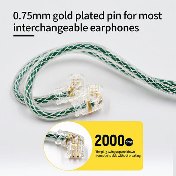 KZ - 90-11 OFC Silver Plated Upgrade Cable for IEM - 7