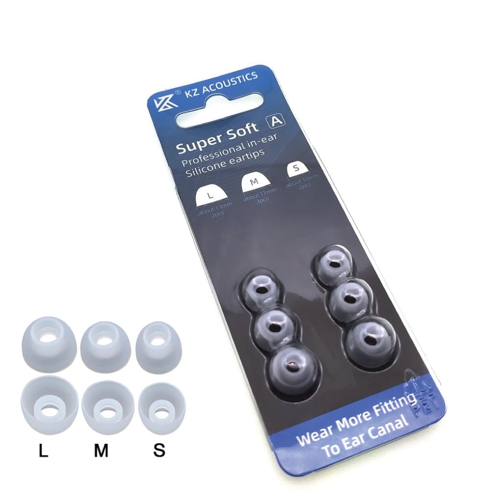 Concept-Kart-KZ-Acoustics-3-Pair-Silicone-Eartips-White-1