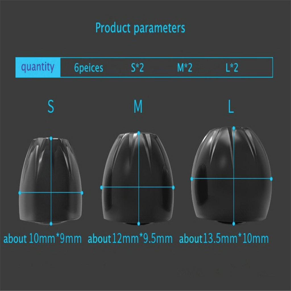 Concept-Kart-KZ-Acoustics-3-Pair-Star-Line-Silicone-Eartips-Black-6