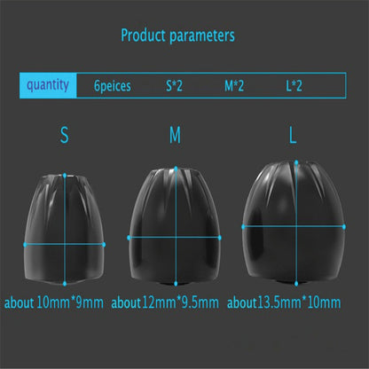 Concept-Kart-KZ-Acoustics-3-Pair-Star-Line-Silicone-Eartips-Black-6