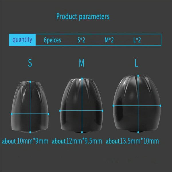 KZ - 3 Pair Star Line Silicone Eartips - 7