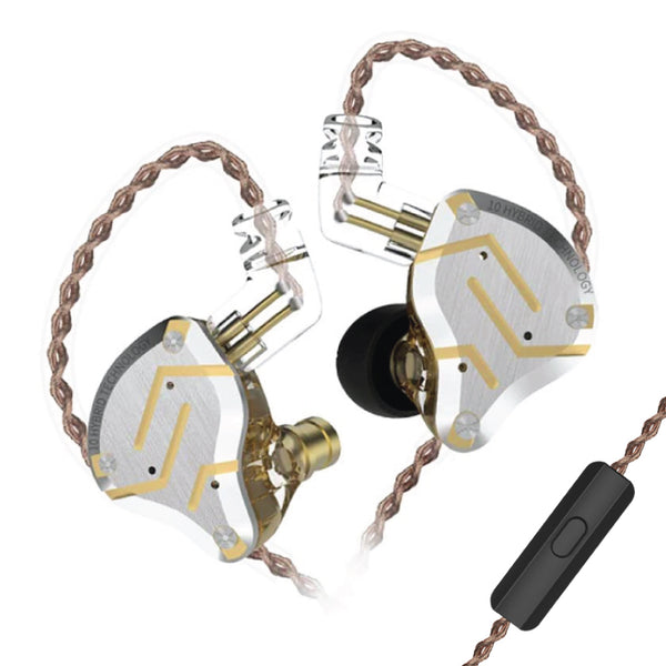 Kz Zs10 Pro Hybrid Iem Earphones - Noise Cancelling, Detachable Cable