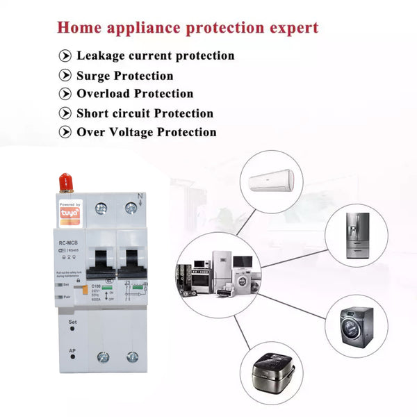 MOES - Smart Wi-Fi Micro Circuit Breaker - 2