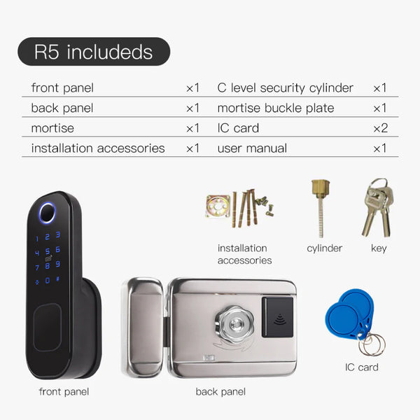 MOES - WDL-R5 WiFi Smart Door Lock - 8