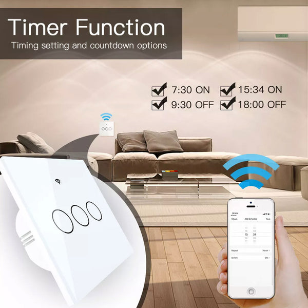 MOES - WiFi Wall Touch Smart Switch - 6