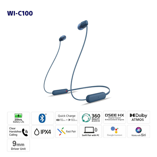 Sony - WI-C100 Wireless In-ear Headphone - 7