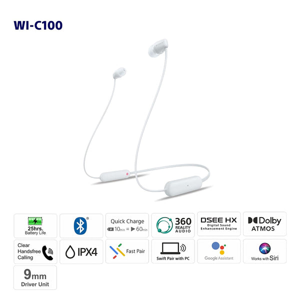 Sony - WI-C100 Wireless In-ear Headphone - 11