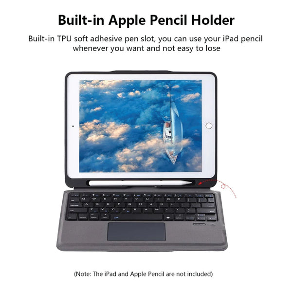 TECPHILE - T207 Wireless Keyboard Case For iPad - 11