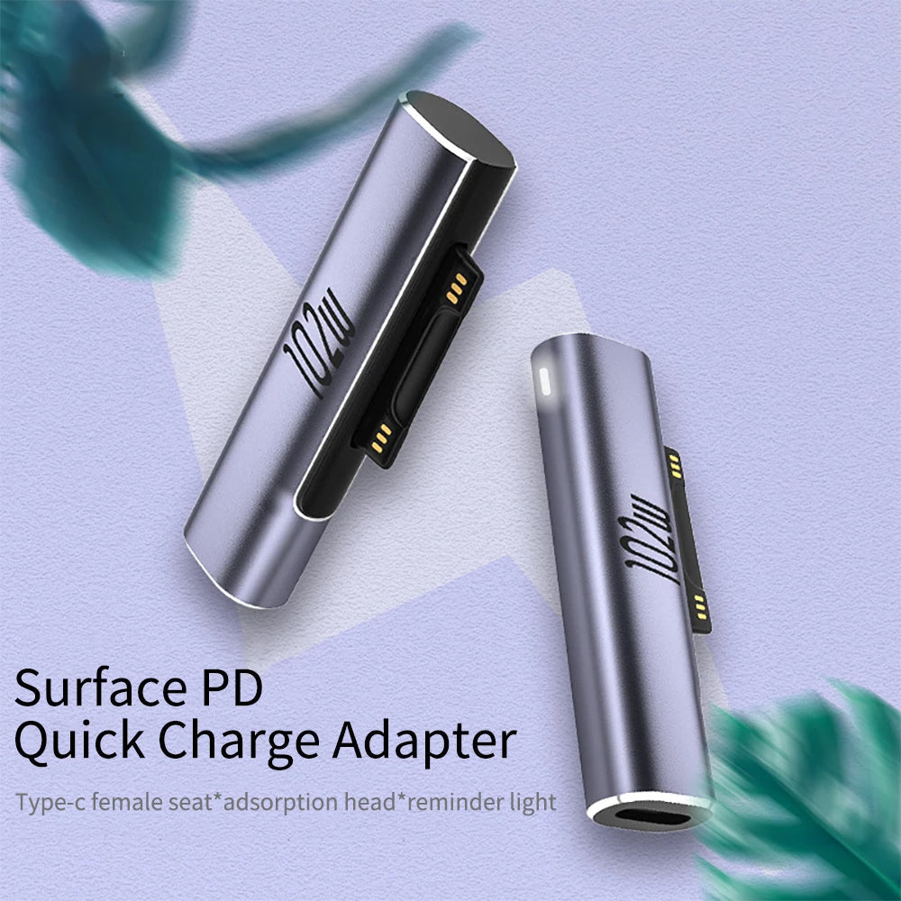 Concept-Kart-TECPHILE-100W-Female-Type-C-to-Laptop-Adapter-for-Microsoft-surface-Pro-1