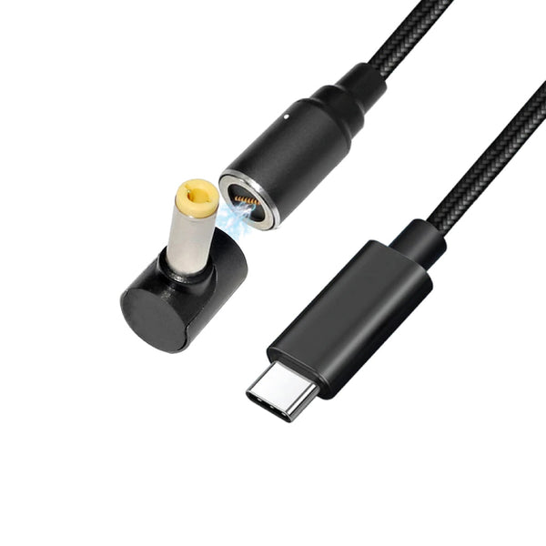 TECPHILE - 100W Magnetic Charging Cable with Adapter for Laptops - 1