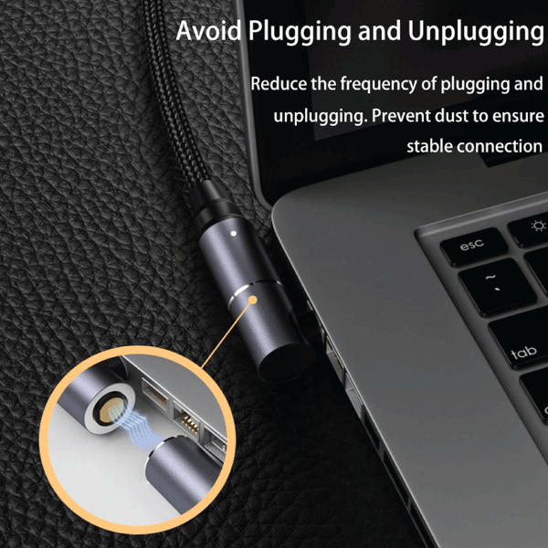 TECPHILE - 100W Magnetic Charging Cable with Adapter for Laptops - 16