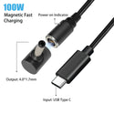TECPHILE - 100W Magnetic Charging Cable with Adapter for Lenovo Laptop - 22