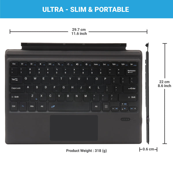 1089A-C-Wireless Magnetic Keyboard Case For Surface Pro 3,4,5,6,7 - 5