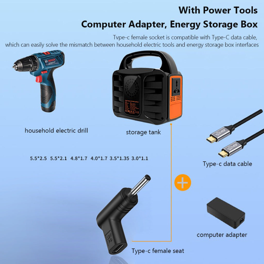 TECPHILE - 12V USB C PD to DC Charging Converter