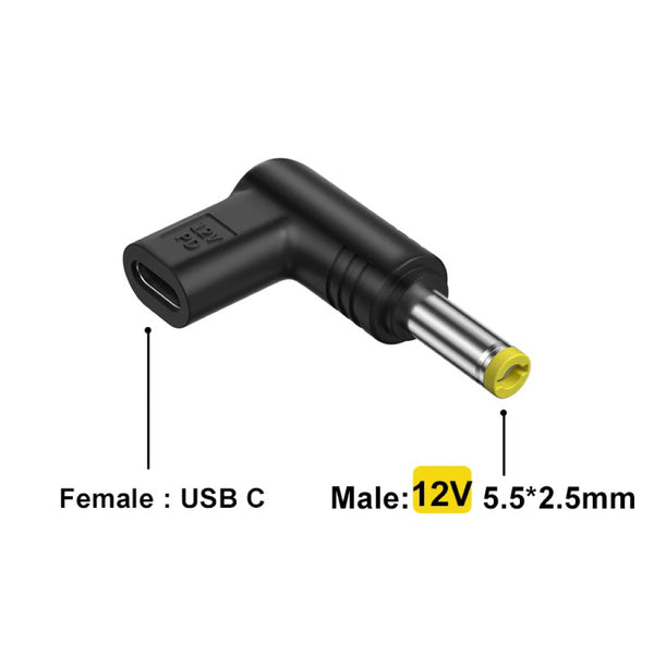 TECPHILE - 12V USB C PD to DC Charging Converter - 37