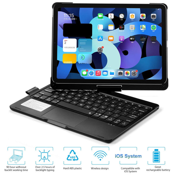 TECPHILE - F109ATS Keyboard Case for iPad - 8