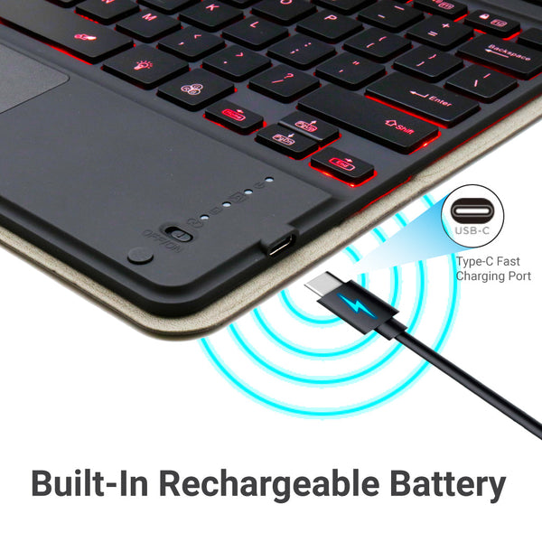 TECPHILE HK131T Wireless Keyboard Case For iPad Pro 12.9" - 18
