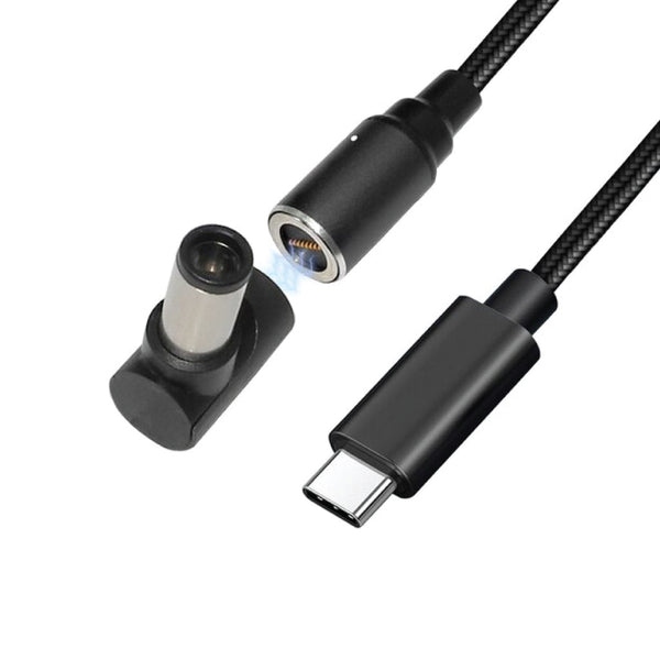 TECPHILE - 100W Magnetic Charging Cable with Adapter for HP Laptop - 8