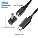 TECPHILE - 100W Magnetic Charging Cable with Adapter for HP Laptop - 16